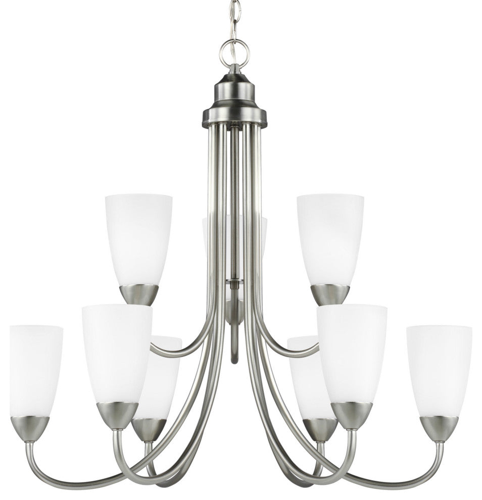 Generation Lighting 3120209 Seville 9 Light 28"W Chandelier - Brushed Nickel