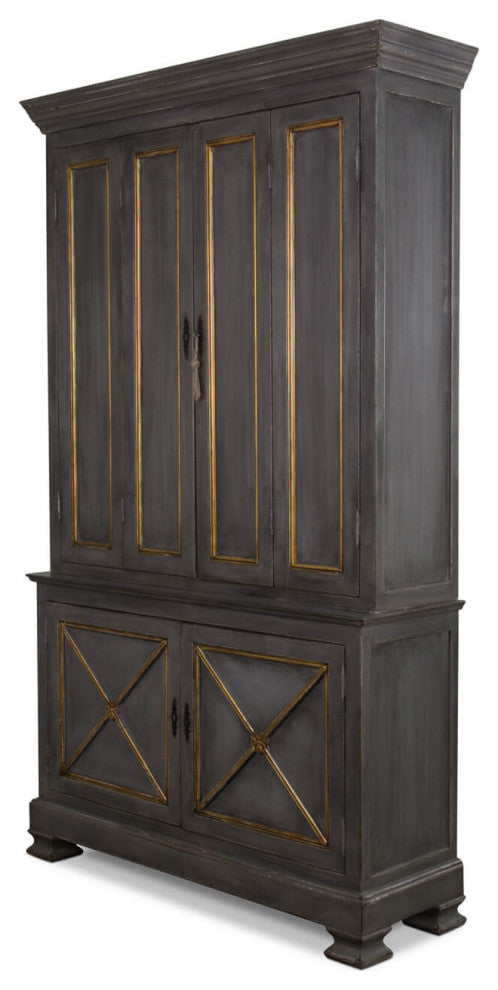 Provincial Painted Tall Bookcase - Grey