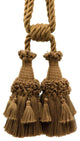 Brown Double Tassel Tieback, 6" Tassel, TBEMP6-2PR,E03 (Set of 2)