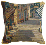 Bellagio Village Two Tables Decorative Couch Pillow Cover