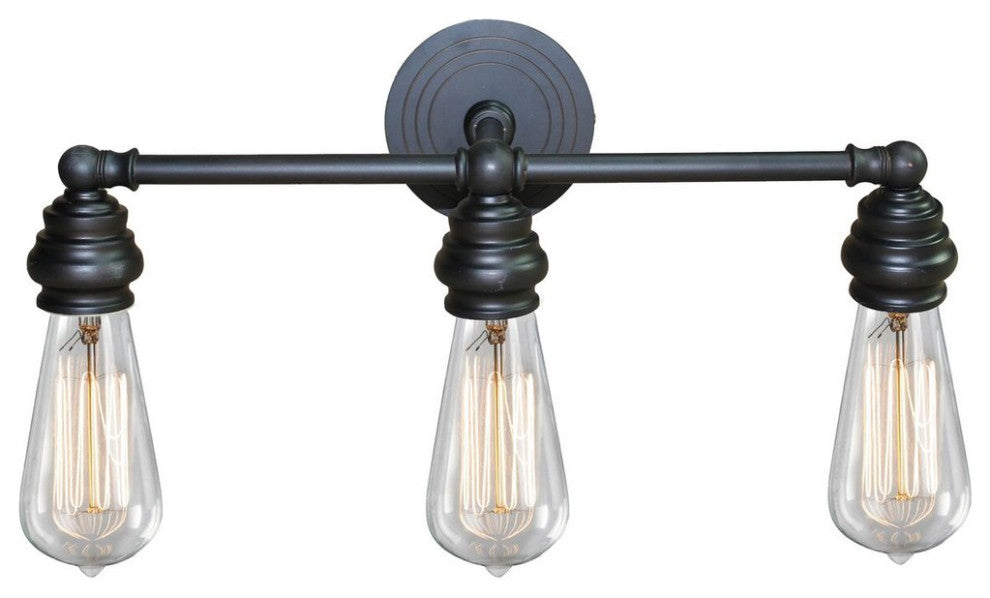 L33RB Tiffany 3 Light Vanity Lighting in Oil Rubbed Bronze