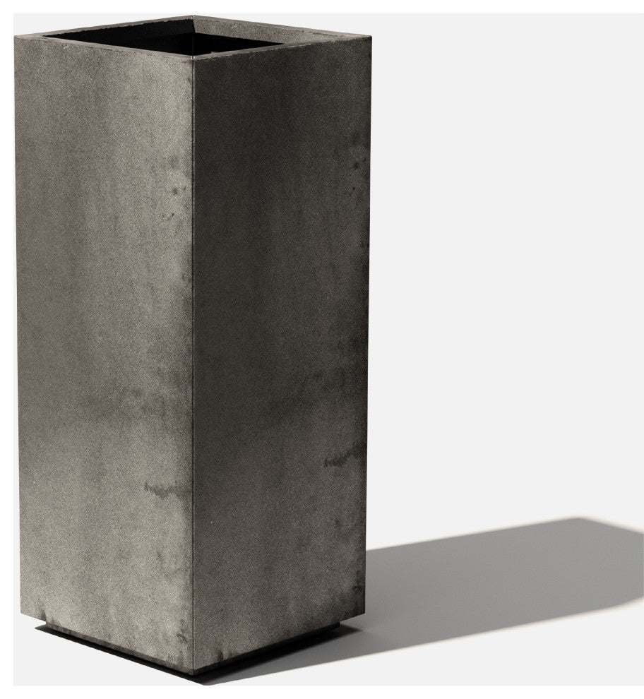Metallic Series Corten Steel Pedestal Planter, Tall