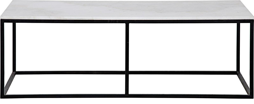 Coffee Table Cocktail Lois White Black Metal Quartz Crystal