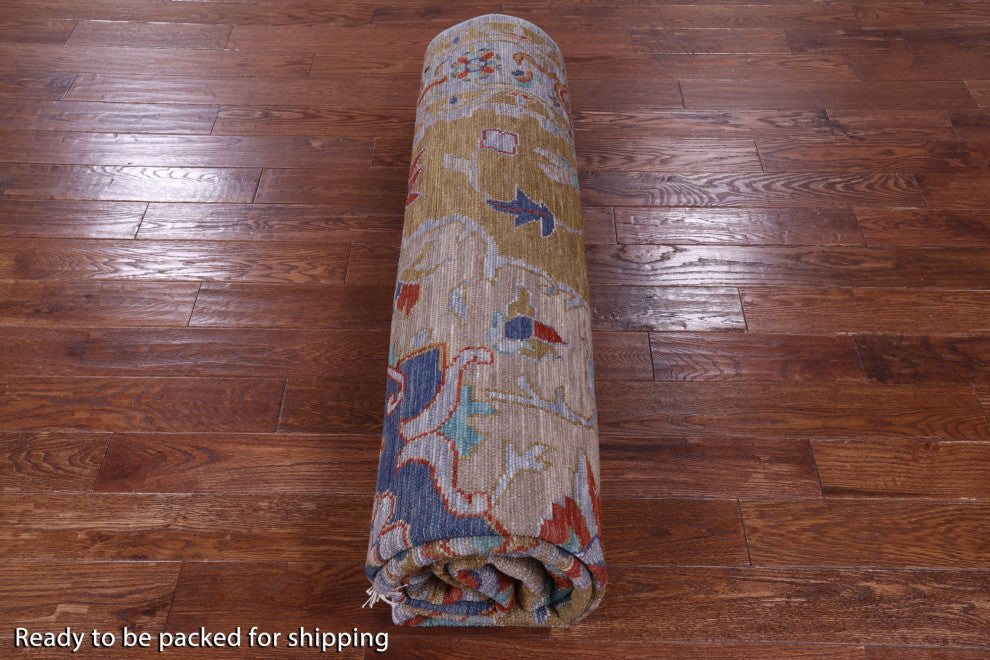 Persian Heriz Serapi Hand Knotted Wool Rug 9' 1" X 11' 11" - Q13052