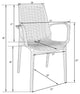 Kent Modern Stackable Outdoor Dining Arm Chair, White