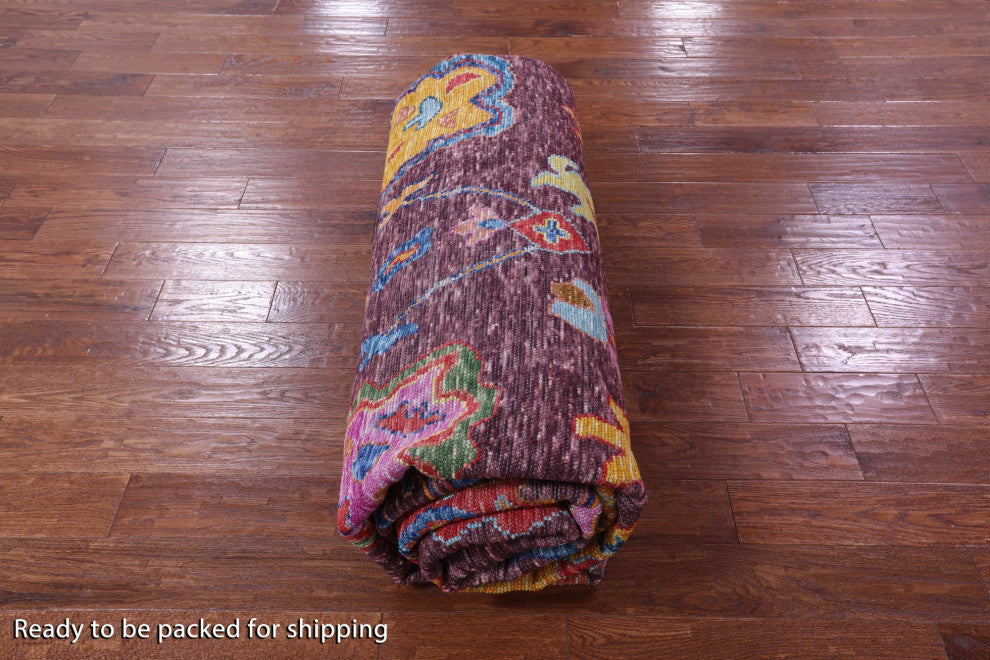 10' 3" X 13' 8" Hand Knotted Turkish Oushak Wool Rug - Q14783