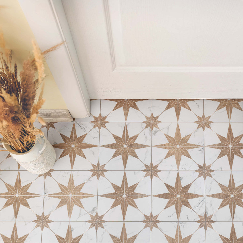 Llama Stella Loire Porcelain Floor and Wall Tile, Noce, Noce