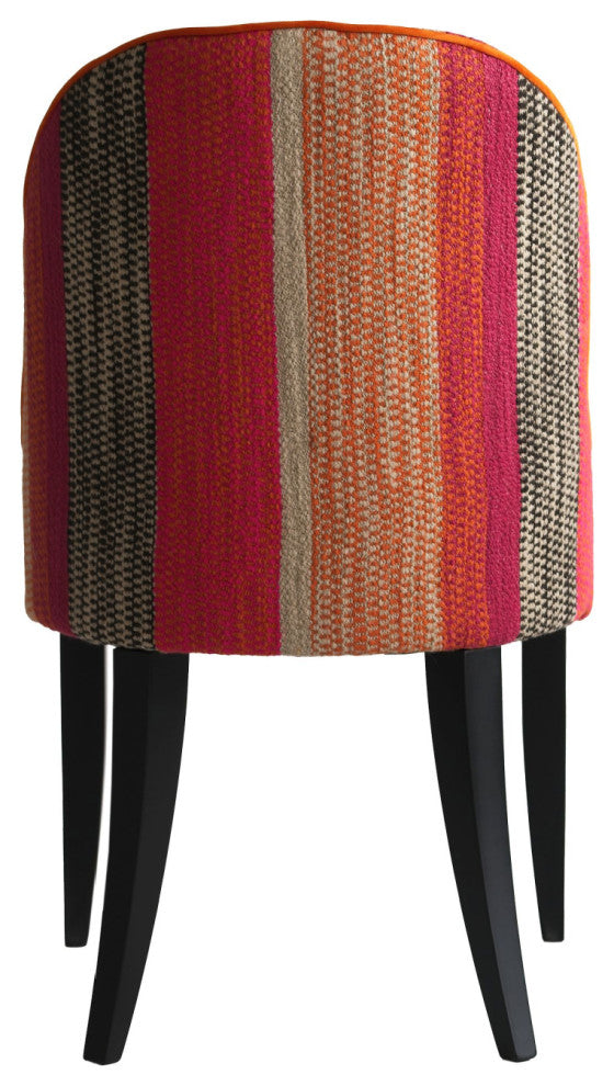 Curved Back Upholstered Dining Chair | Andrew Martin Aldwick, Orange
