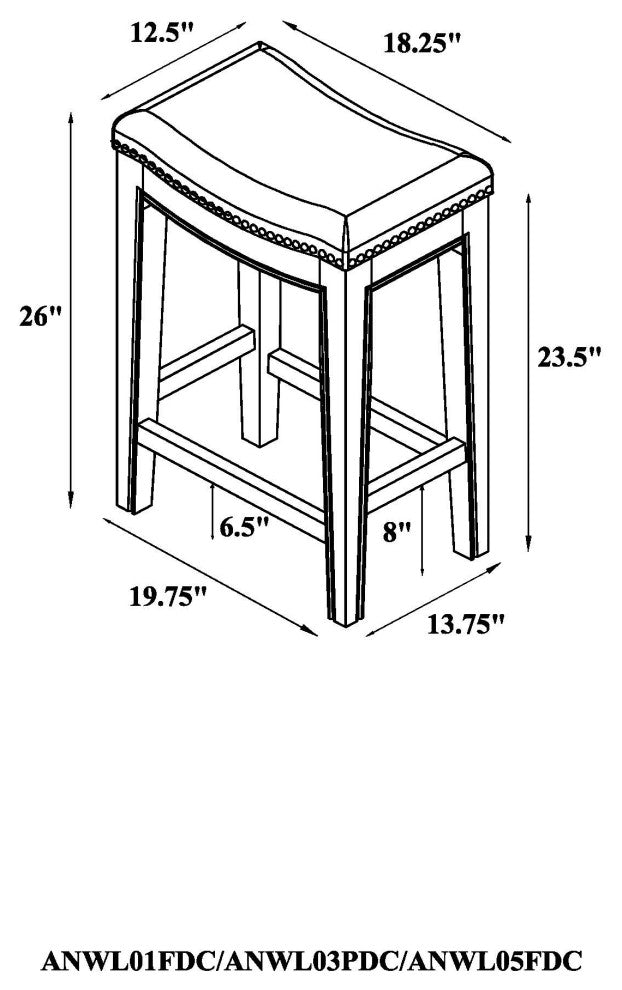 Williston Bar Stool, Dark Brown, Counter Height