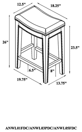 Williston Bar Stool, Dark Brown, Counter Height