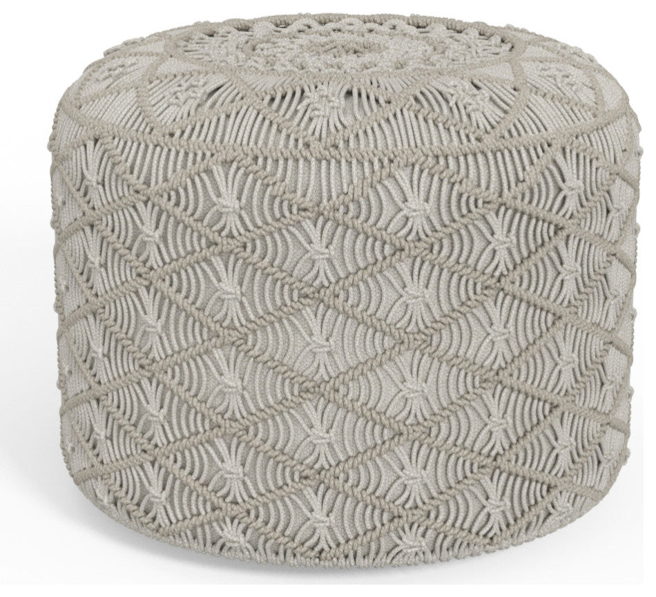Coates Round Macrame Pouf