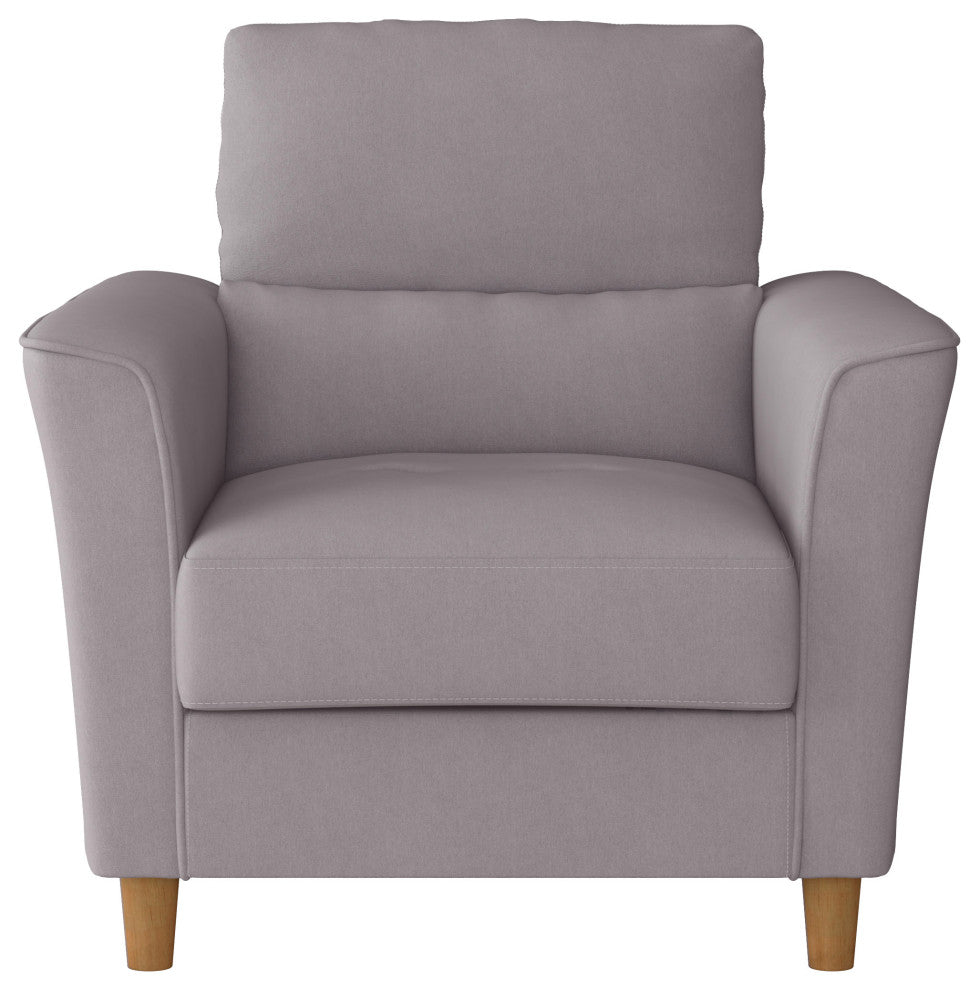 CorLiving Georgia Light Grey Upholstered Accent Chair