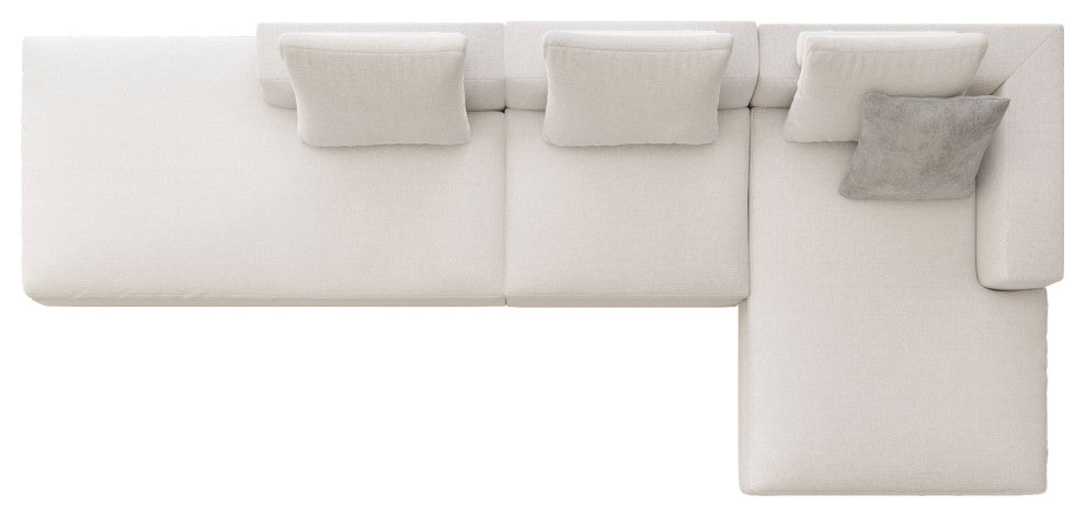 Lucerne Modular Chaise, Ashen Fabric, Ashen Fabric, Set12a-3pc
