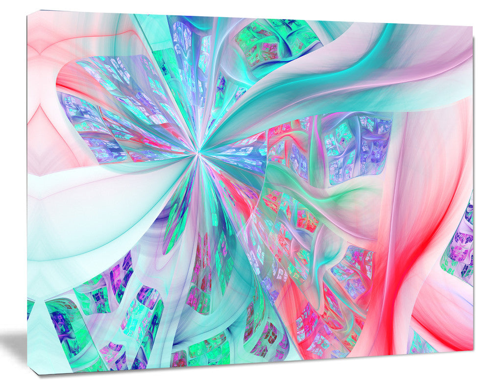 Multi Color Fractal Exotic Plant Stems, Abstract Canvas Art Print, 20x12