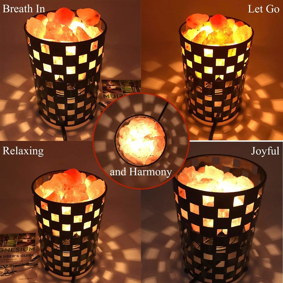 Himalayan Rock Crystal Salt Lamp, 4-5 lbs
