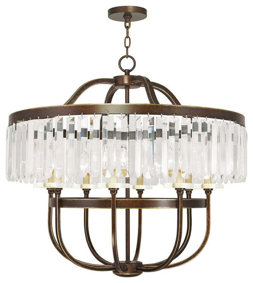 Ashton Chandelier, Hand-Painted Palatial Bronze