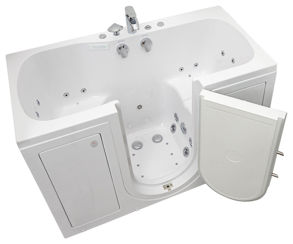 Ella Tub4Two 32"x60" Hydro+Air Massage+Foot Massage Acrylic Two Seat Walk, Tub