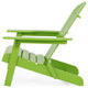 Cartagena Outdoor Acacia Wood Folding Adirondack Chair, Set of 4, Light Green