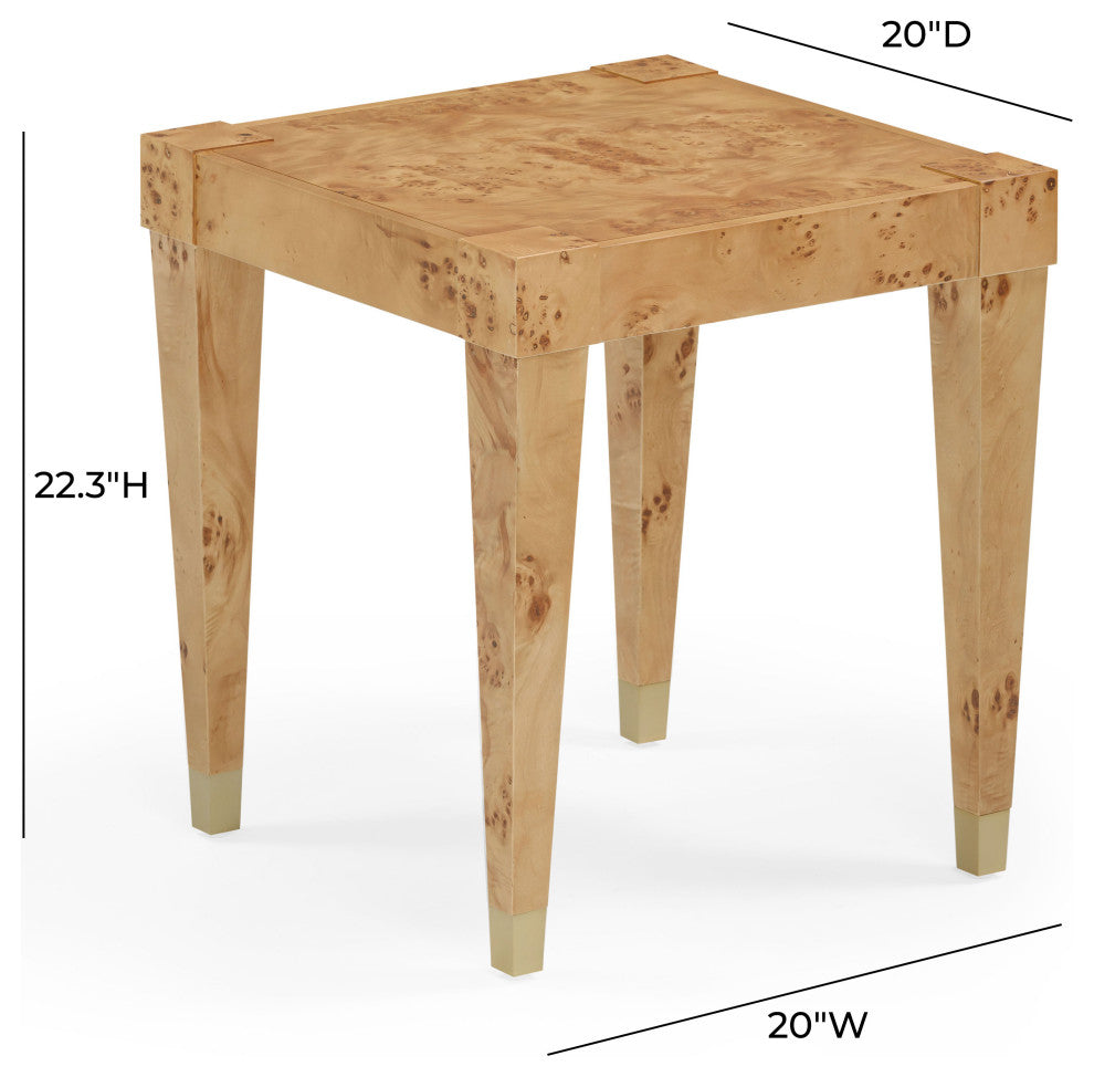 Brandyss Burl End Table, Honey Burl