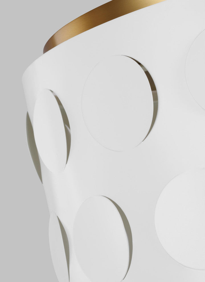 Dottie Medium Flush Mount, Burnished Brass