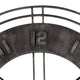 Benzara BM209373 Industrial Round Metal Wall Clock With Roman Numerals, Gray
