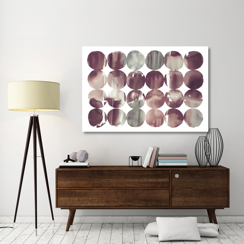 "Spring Dots Plum" Digital Paper Print by Elyse DeNeige, 62"x42"