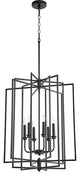 Quorum 688-6-69 Six Light Entry Pendant, Black Finish