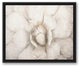 Choppy Painted Succulent 16x20 Black Floating Framed Canvas