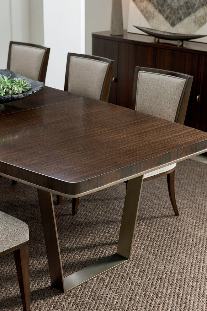 Modern Streamline Expandable Industrial Dining Table