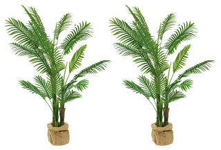 50.39" Artificial Palm Plant, Planter, Set of 2