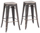 Marius Barstool, Set of 2 Antique Black Gold