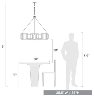 Golden Lighting 6068-8 Marco 8 Light 36"W Taper Candle Style - Brushed