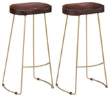 vidaxL Gavin Bar Stools 2-Pieces Solid Mango Wood