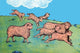 Sheep at Play - Gallery Wrapped Canvas Art 28" x 42"