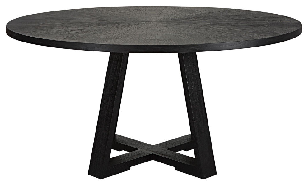 Uttermost 25206 Gidran 60" Diameter Oak Dining Table - Charcoal Black