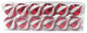 Red Onion Ornament With White Glitter Stripes, 4x 12-Pack