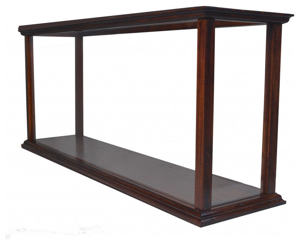 10" Dark Brown And Clear Glass Standard Display Stand