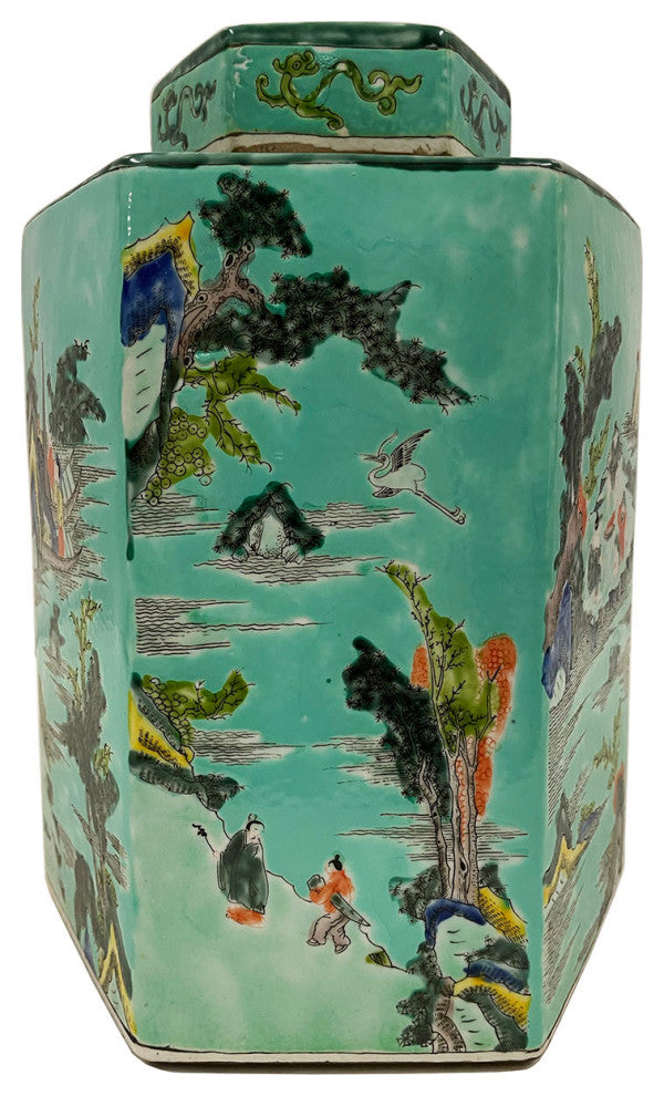 Consigned Early 20th Century Chinese Porcelain Vase/Jar With Lid