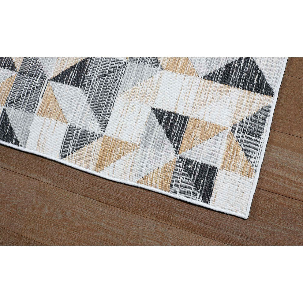 Plaza Tiles Area Rug, Neutral, 7'10"x9'10"