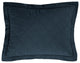 Linen Cotton Diamond Quilted Boudoir Pillow, 12"x16", Navy, 1 Piece