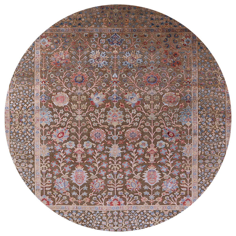 Ahgly Company Indoor Round Mid-Century Modern Area Rugs, 8' Round