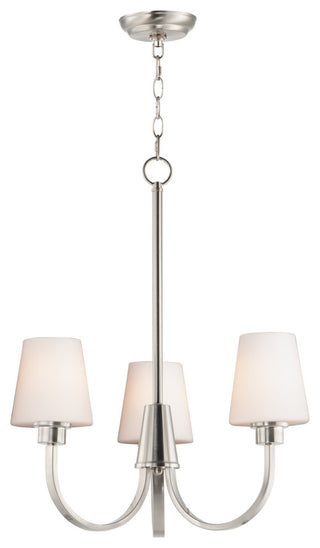 Maxim 11823SW Shelter 3 Light 20"W Chandelier - Satin Nickel