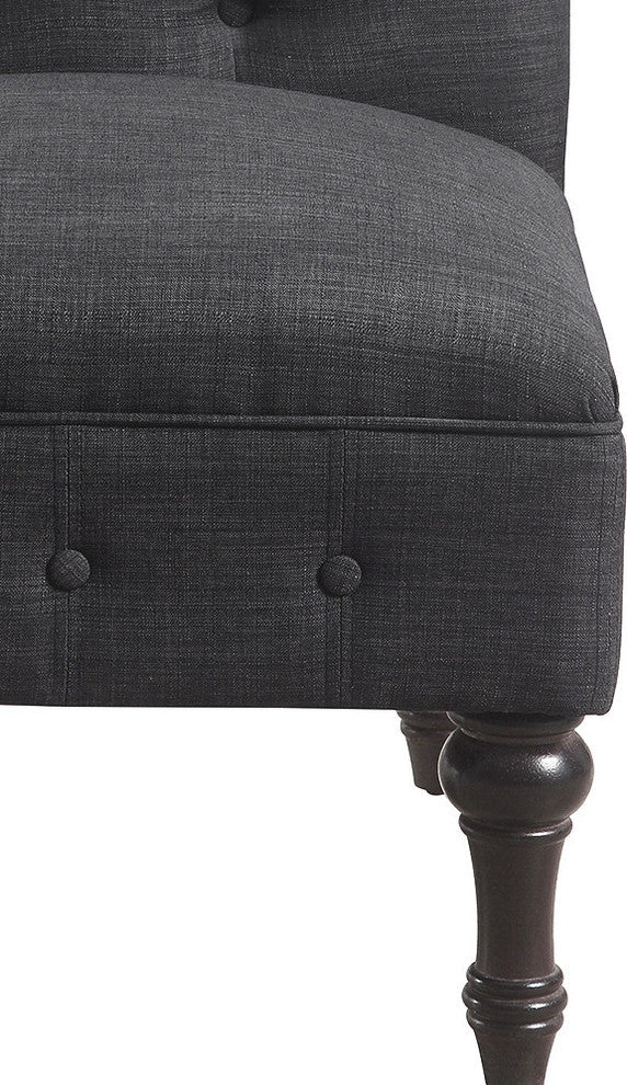 LaGuardia Slipper Chair, Charcoal