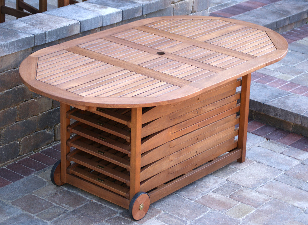 Coronado 7-Piece Wood Fold and Store Dining Set