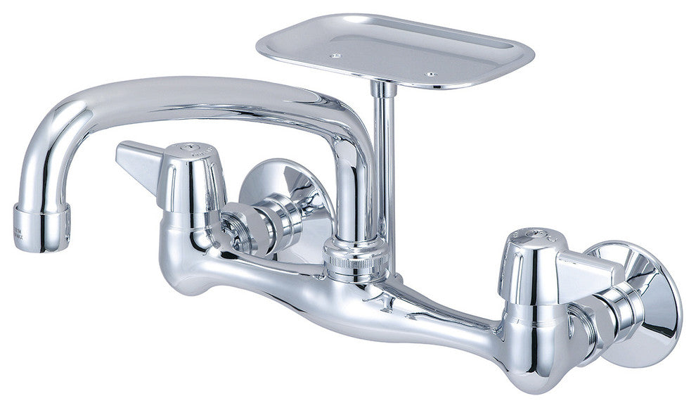 Central Brass Two Handle Wallmount Kitchen Faucet