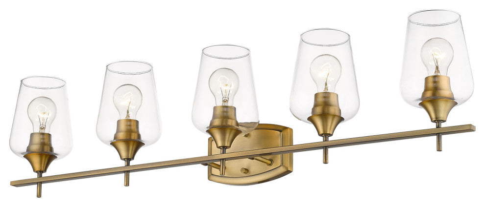 Z-Lite 473-5V Joliet 5 Light 38"W Bathroom Vanity Light - Matte Black