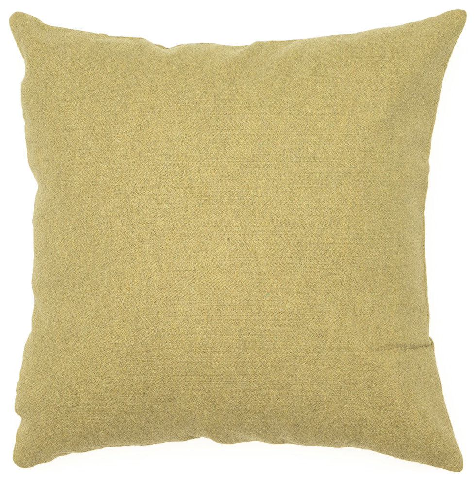 Visions III Antique Medallion Indoor/Outdoor Pillow, Green, 20"x20"