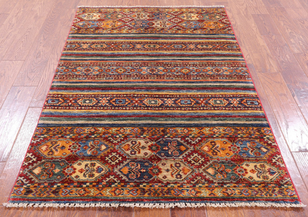 Khorjin Super Kazak Handmade Rug 3' 5" X 5' 0" Q5403