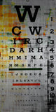 "Eye Chart" Painting Print on Brushed Aluminum, 18"x36"