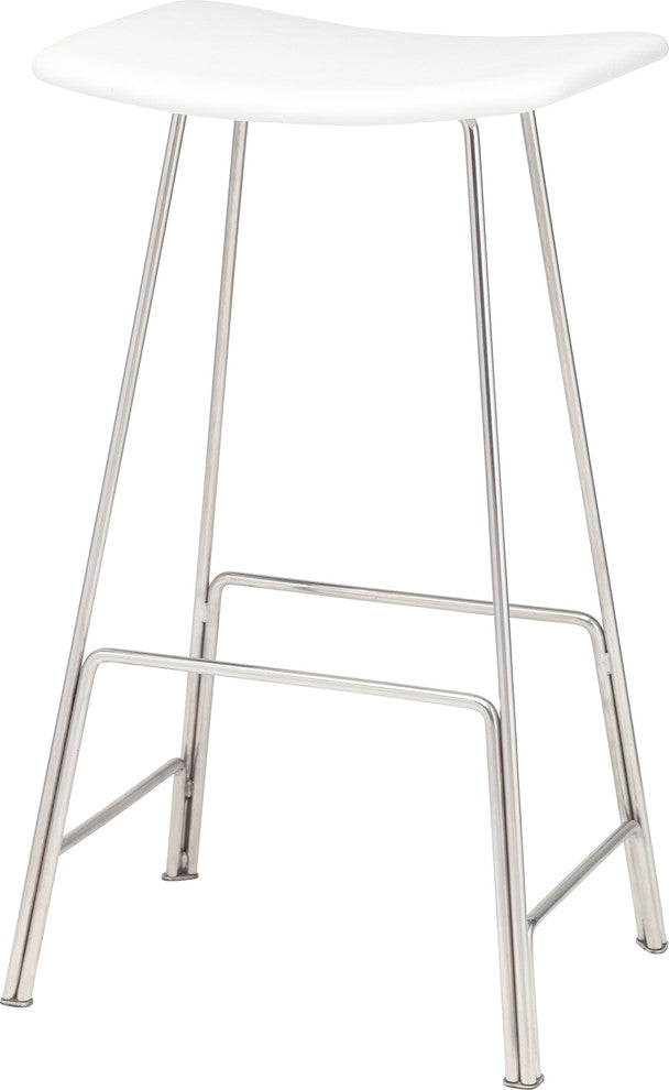 Kirsten Bar Stool, Modern Contemporary Barstool, Mid Century Bar Stool, White